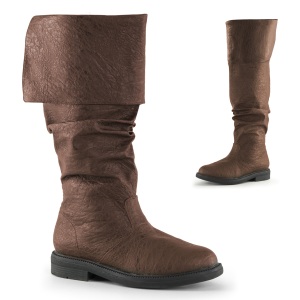 Brown robinhood mens boots cosplay renaissance halloween boots