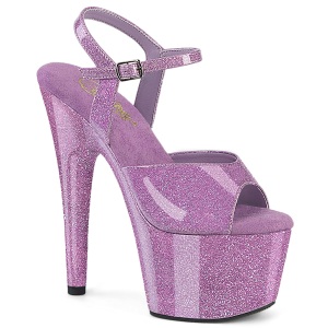 Lila 18 cm ADORE-709GP glitter plateau high heels sandaletten