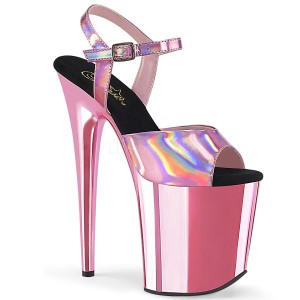 Pink 20 cm FLAMINGO-809HG platform pleaser high heels shoes