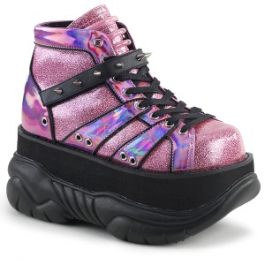 Pink Leatherette 7,5 cm NEPTUNE-100 Platform Mens Gothic Shoes