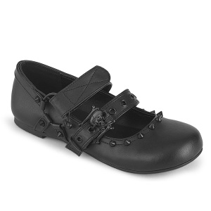 Schwarz DAISY-03 flache lolita mary jane ballerina schuhe