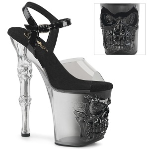 Transparent totenkopf plateau 20 cm RAPTURE pleaser high heels