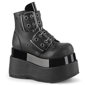 Vegan 11,5 cm BEAR-104 emo wedge plateauboots mit schnalle