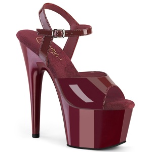 Weinrot 18 cm ADORE-709 pleaser plateau high heels sandaletten