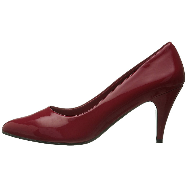 Rot Lack 7,5 Cm PUMP-420 Klassische Pumps Mit Niedrigem Absatz