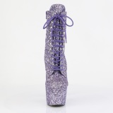 ADORE-GWR 18 cm pleaser high heels ankle boots glitter purple