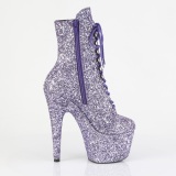 ADORE-GWR 18 cm pleaser high heels ankle boots glitter purple