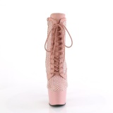 Ankle schnürboots 18 cm adore boots high heels strass rosa