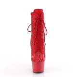 Ankle schnürboots 18 cm adore boots high heels strass rote