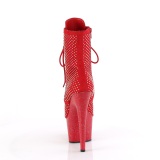 Ankle schnürboots 18 cm adore boots high heels strass rote