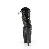 Ankle schnürboots 18 cm adore boots high heels strass schwarz