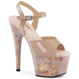 Beige 18 cm ADORE-709 pleaser plateau high heels sandaletten