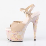 Beige 18 cm ADORE-709 pleaser plateau high heels sandaletten