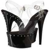 Black 18 cm Pleaser ADORE-708LS High Heels Platform