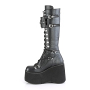 Black Vegan 11,5 cm DemoniaCult KERA-200 goth platform boots