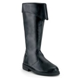 CAPTAIN-105 schwarze kapitänstiefel herren stiefel cosplay halloween