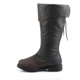 CAPTAIN-110 braune kapitänstiefel herren piratenstiefel musketierstiefel