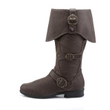 CARRIBEAN-299 braune kapitänstiefel herren piratenstiefel musketierstiefel