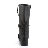 CARRIBEAN-299 schwarze kapitänstiefel herren piratenstiefel musketierstiefel