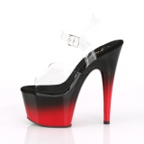 Dual Colored 18 cm ADORE-708BR-H Platform High Heels Shoes