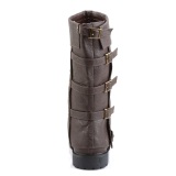 GOTHAM-105 halloween braune kapitänstiefel herren stiefel mit schnallen