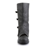 GOTHAM-105 halloween schwarze kapitänstiefel herren stiefel mit schnallen