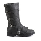 GOTHAM-105 halloween schwarze kapitänstiefel herren stiefel mit schnallen