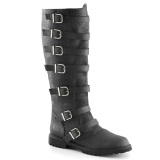 GOTHAM-110 halloween schwarze kapitänstiefel herren stiefel mit schnallen