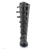 GOTHAM-110 halloween schwarze kapitänstiefel herren stiefel mit schnallen