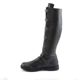 GOTHAM-110 halloween schwarze kapitänstiefel herren stiefel mit schnallen