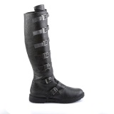 GOTHAM-110 halloween schwarze kapitänstiefel herren stiefel mit schnallen