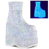 Glitter 18 cm STACK-201G herren stiefeletten cyberpunk boots extrem plateau