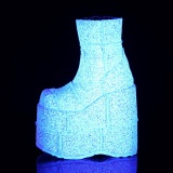 Glitter 18 cm STACK-201G mens ankle boots - cyberpunk boots excessive platform