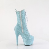 Glitter plateauboots damen 18 cm ADORE-1040GR blaue boots high heels