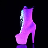 Glitter plateauboots damen 18 cm ADORE-1040IG neon boots high heels