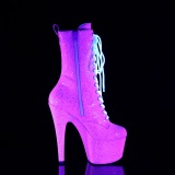 Glitter plateauboots damen 18 cm ADORE-1040IG neon boots high heels