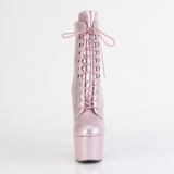 Glitter plateauboots damen 18 cm blush boots high heels