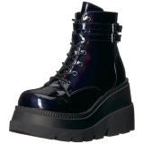 Hologramm 11,5 cm SHAKER-52 DemoniaCult wedge plateauboots schwarz