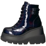 Hologramm 11,5 cm SHAKER-52 DemoniaCult wedge plateauboots schwarz