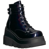 Hologramm 11,5 cm SHAKER-52 DemoniaCult wedge plateauboots schwarz