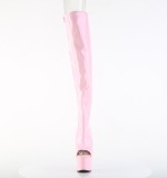 Hologramm 18 cm ADORE-3019HWR rosa overknee stiefel mit schnürung