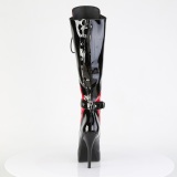 Lack 13,5 cm high heels pleaser damenstiefel mit plateau