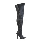 Leatherette 13 cm SEDUCE-3000WC thigh high stretch overknee boots with wide calf