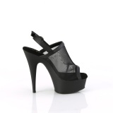 Leatherette 15 cm DELIGHT-636 platform pleaser sandals