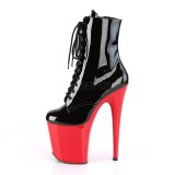 Leatherette 20 cm FLAMINGO-1020 pleaser ankle boots with platform