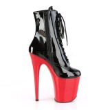 Leatherette 20 cm FLAMINGO-1020 pleaser ankle boots with platform