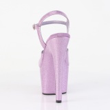 Lila 18 cm ADORE-709GP glitter plateau high heels sandaletten