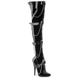 Overknee lackstiefel 15 cm spitze overknee stiefel mit stiletto absatz