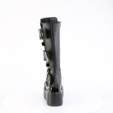 Patent 11,5 cm BEAR-215 emo alternative womens boots pyramid platform in black