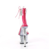 Pink 18 cm SKY-327RSI pleaser high heels mit strass knöchelmanschette